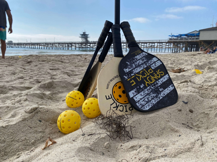 pickleball gift set on the beach